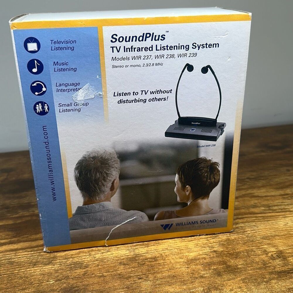 SoundPlus TV Infrared Listening System Williams Sound Model WIR RX238‎